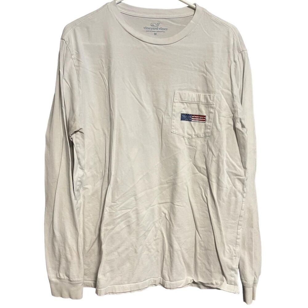 Vineyard-vines Men's Red and White T-shirt